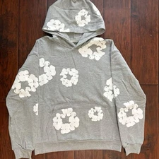 Denim Tears Cotton Wreath Sweatshirt Hoodie Gray Size Medium Brand New with Tags