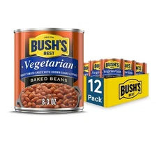 BUSH'S BEST Canned Vegetarian Baked Beans 🫘 8.3 oz (Pack of 12)