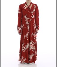 McQ by Alexander McQueen Red Oriental print maxi dress