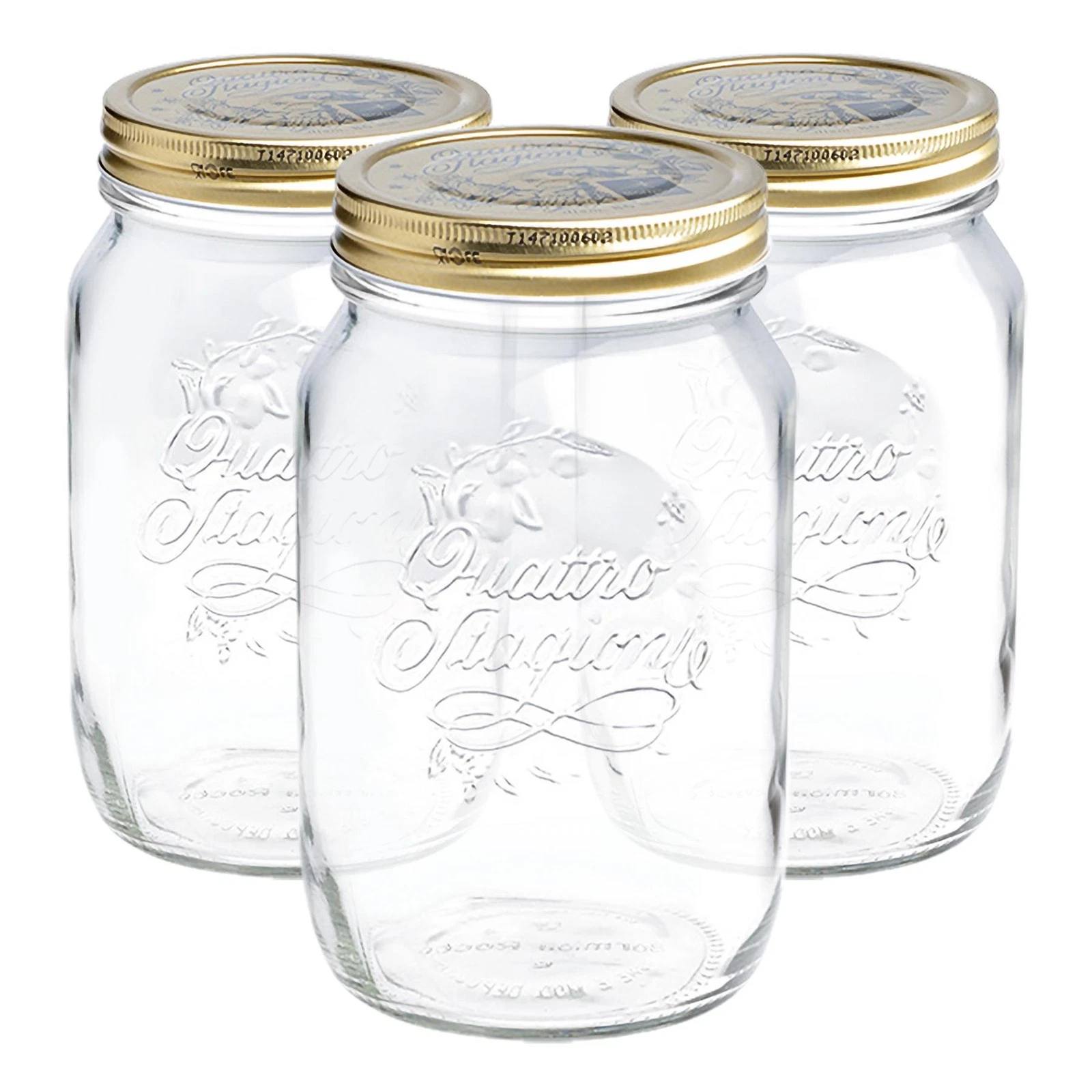 Quattro Stagioni Glass Storage Jars - 1 Litre - Pack of 3
Opens in a new window or tab