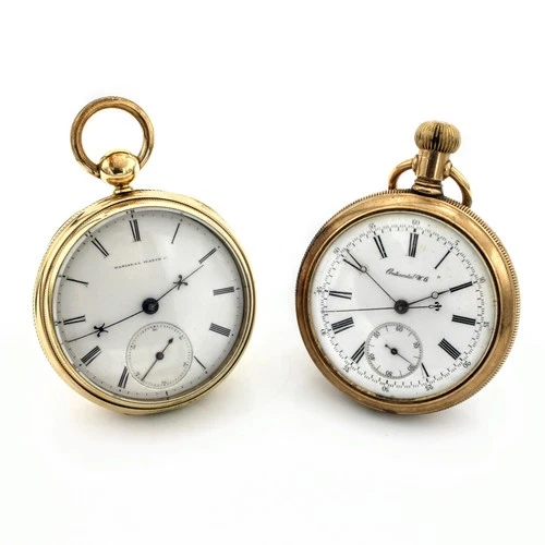 Antique Elgin Continental J.V. Farwell 18s 11j Pocket Watches Lot of 2 #WB4292-2