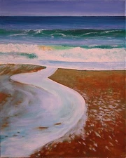 Original Oil on Canvas "Jersey Shore" by Ross D Jahnig