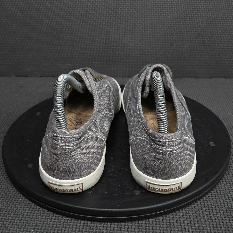 Margaritaville туфли женщин Sz 9 серый белый холст шнурует вверх кроссовки - Изображение 4 из 4