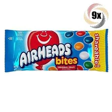 9x Packs Airheads Original Fruit Assorted Flavors Chewy Candy Bites - 4oz