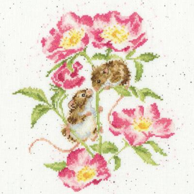 Bothy Threads Kreuzstich Set ''Kleines Flüstern'', Zählmuster, XHD103, 26x26cm
