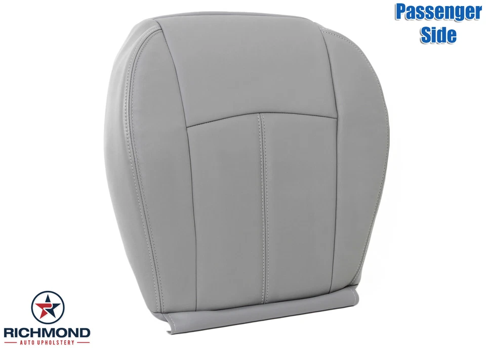 Cubierta de asiento de cuero gris inferior lateral del pasajero Chrysler Sebring 2008 2009 Foto 4 de 4