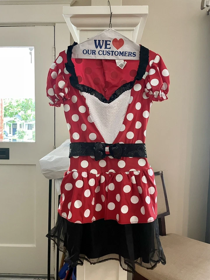 Glam Red Minnie Mouse Disney Deluxe Dress Up Halloween Adult Costume - Size 8/10 - Image 2 of 4