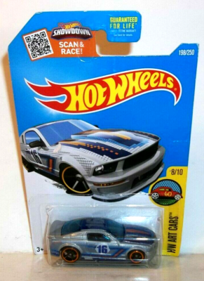 2016 HOT WHEELS 1:64 HW ART CARS 8/10 SILVER '07 FORD MUSTANG | eBay