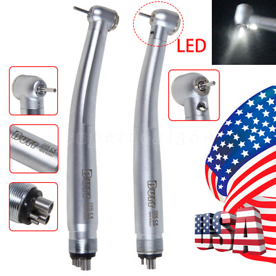 Dental LED E-generator High Speed No LED Handpiece Push Button turbine 4 Hole st