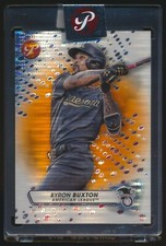 2023 Topps Pristine BYRON BUXTON ORANGE REFRACTOR ENCASED TWINS 14/25 #254 MLB