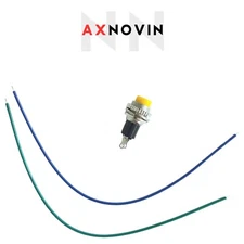 AXNOVIN Ksy10 Guitar Killswitch Momentary Push Button Stutter 10mm Yellow 