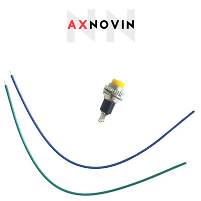 AXNOVIN Ksy10 Guitar Killswitch Momentary Push Button Stutter 10mm Yellow 