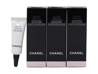 CHANEL LE LIFT CREME YEUX BOTANICAL ALFALFA CONCENTRATE 3ml .1oz x 3 SAMPLE TUBE