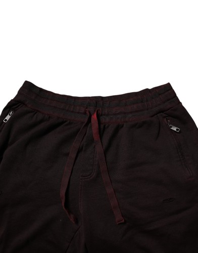 DOLCE & GABBANA Shorts Bordeaux Cotton Bermuda Sweatshorts IT56/W42/XXL 900usd - Picture 4 of 8
