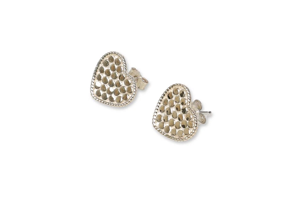 Anna Beck 302225 женщин из чистого серебра сердце post заземления золотой тон 1/2" - Изображение 4 из 4