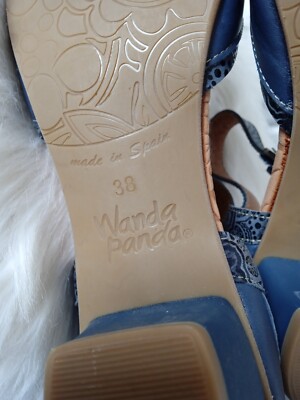 WANDA PANDA Blue Leather Spain Womens Shoes EU 38 US 7 | eBay