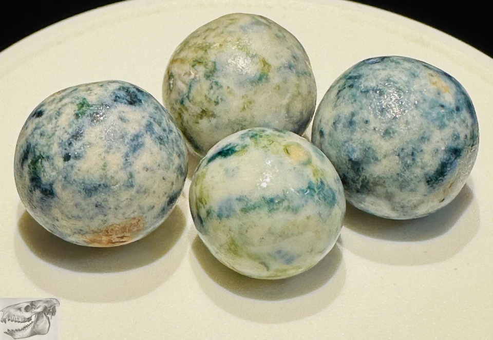 Lote de 4 canicas de vajilla, hechas a mano 16/09-11/16, como nuevas, 1890-1910, Akron OH, S829 Foto 3 de 3