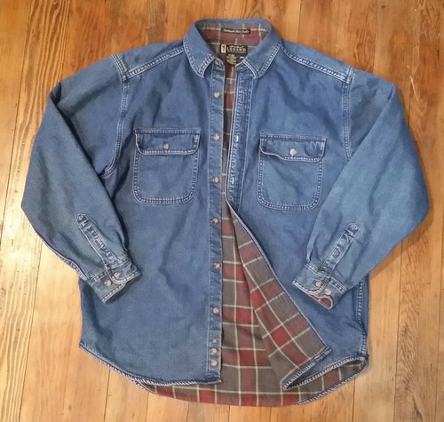 Eddie Bauer Plaid Flannel Lined Shirt 