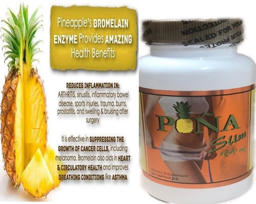 Ultra Strength Bromelain Pineapple Enzyme Bottle 1000Mg Capsules Pills pina slim - Picture 3 of 3