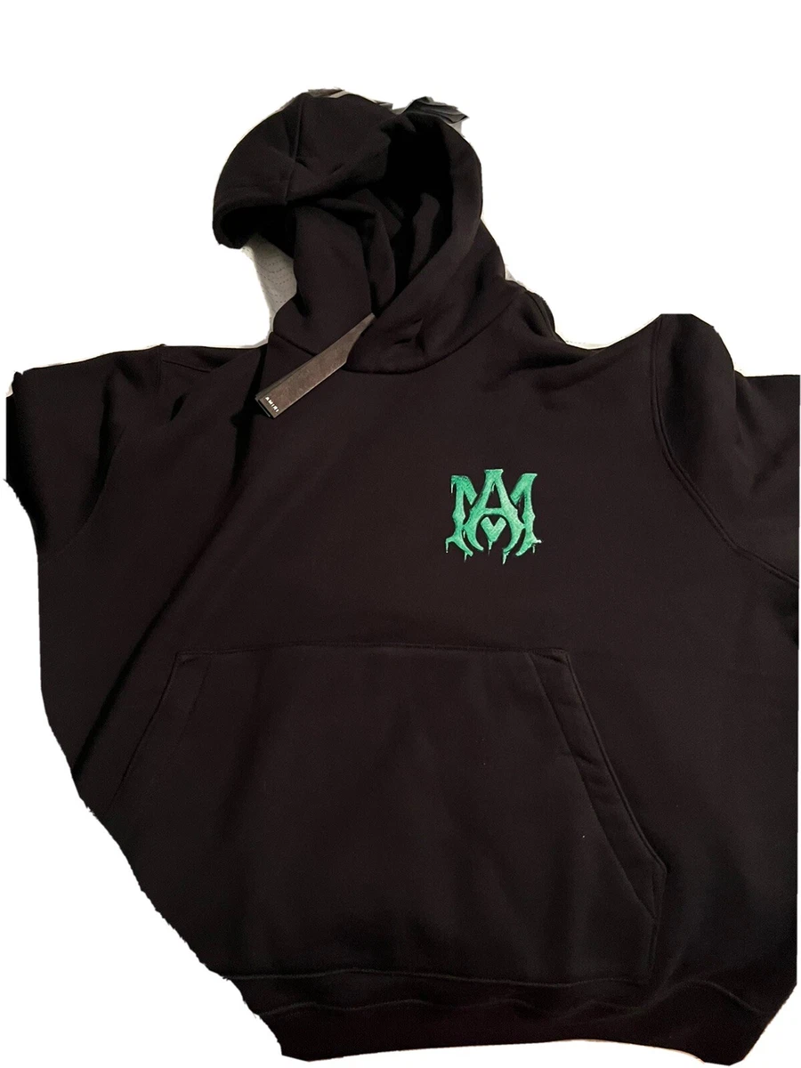 Amiri Watercolor Black Green Hoodie Size Medium 100 Authentic