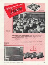 VTG 1948 Print Ad Duran Famous Show Place Plastic Upholstery Restaurant