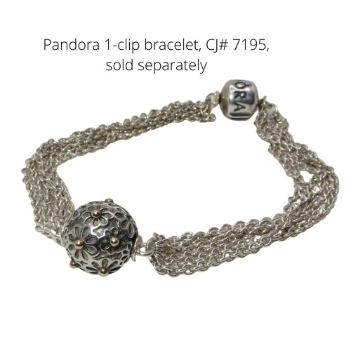 Pandora Family & Love 14k Gold Enamel & Sterling Silver Clip Charm 792110 - Picture 6 of 7
