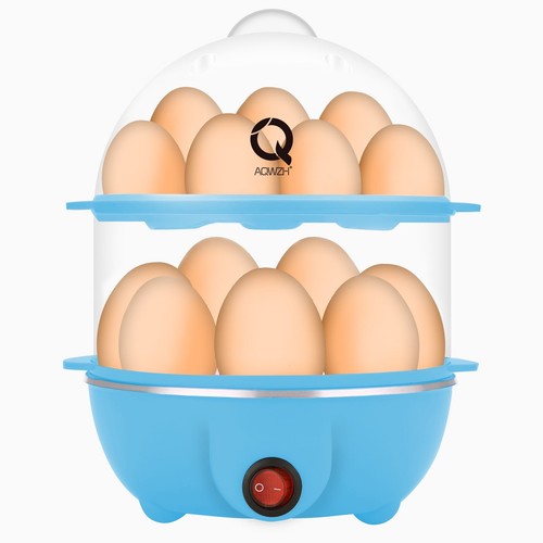 AQwzh Rapid Egg Cooker Electric for Hard Boiled, Poached, Scrambled Eggs