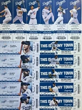 2010-2011-2012-2013 Los Angeles Dodgers Season Ticket Stubs - Mint Condition!!!