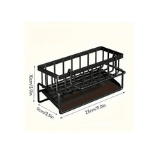 Stainless Steel Kitchen Sponge Holder Sink Organizer Drainer Rack with Towel Bar