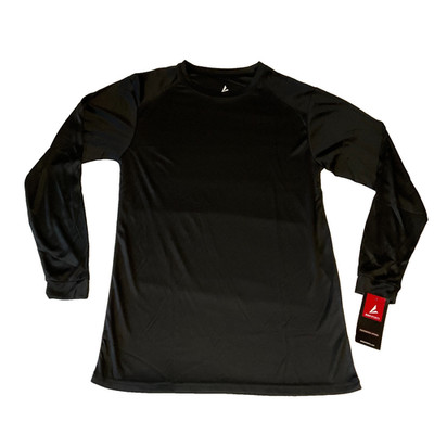 Bsn Sports Long Sleeve Phenom T Shirt Mens Size S Black Stretch Base Layer