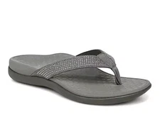 Vionic Embellished Thong Sandals Tide Rhinestone Pewter Gray Sz 11M NIB! RARE!