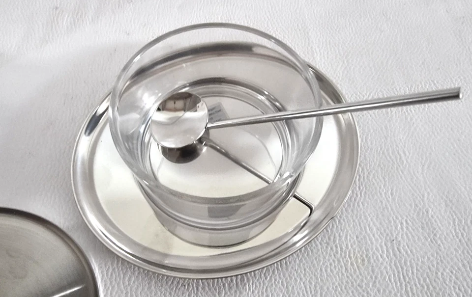 Vintage WMF Geleedose  Marmeladentopf - Glas  Chromargan - 1980er - Bild 3 von 4