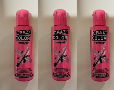 3x Crazy Color Semi-Permanent Conditioning Haarfarbe Farbe Creme - Ice Mauve