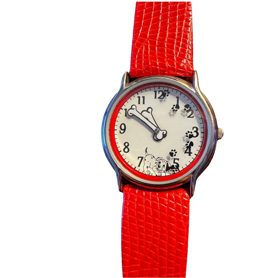 RARO Disney Time Works 101 Dálmatas Reloj Cachorro - Impresiones de Patas Huesos Giratorios Foto 4 de 4