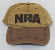Vintage National Rifle Association NRA : adjustable - Color Browns Hat Cap