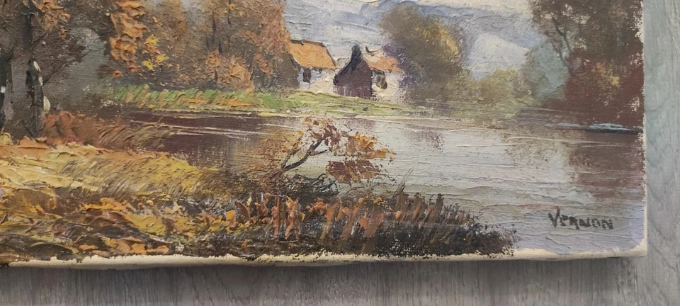 Tableau Post Impressionniste signe VERNON - Photo 2/3