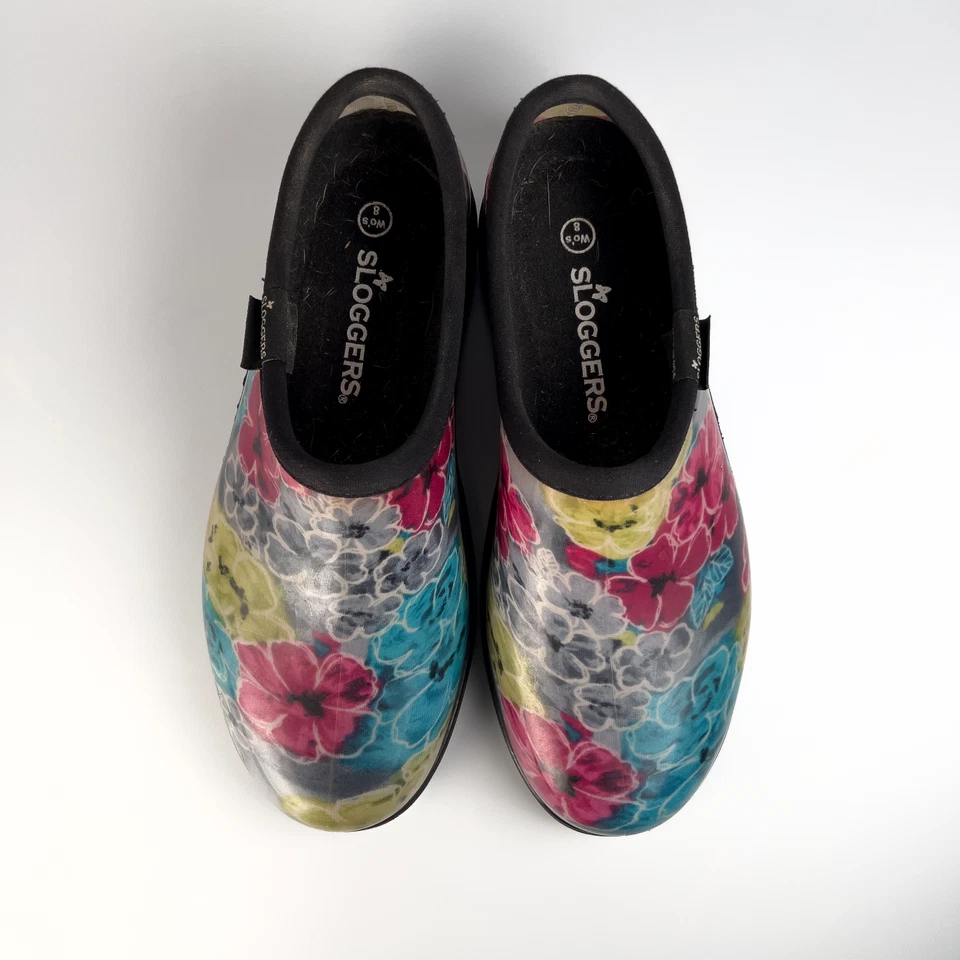 Sloggers Arco Iris Floral Jardín Impermeable Sin Cordones Botánicos Para Mujer Talla 8 Foto 2 de 4