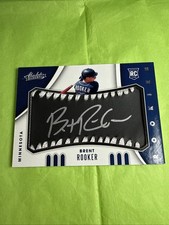 2021 Absolute Brent Rooker Material Signatures Black & White Seams RC Auto 47/99