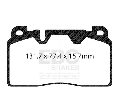 For 2017-2018, 2023 Porsche Macan Brake Pad Set Front EBC 92577ZHNN