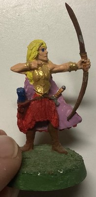Arcana Unearthed Human Totem Warrior Female 28MM Metal Miniature Painted Red
