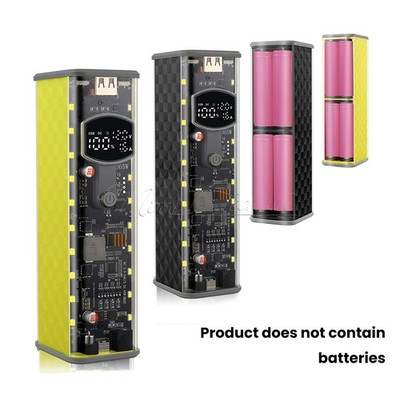 PD 65W Super Fast Charging Transparent Power Bank Case 8-Cell 18650 Battery Box