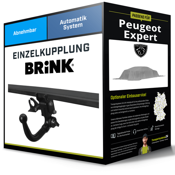 Abnehmbare AnhäNgerkupplung FüR Peugeot Expert 06.2016-Jetzt Typ V Brink NEU-image