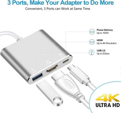 USB Type C to HDMI HDTV TV Cable Adapter Converter For USB-C Phone Tablet Lot