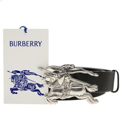 Burberry Knight Buckle Belt Limited Edition Black Leather Size 100