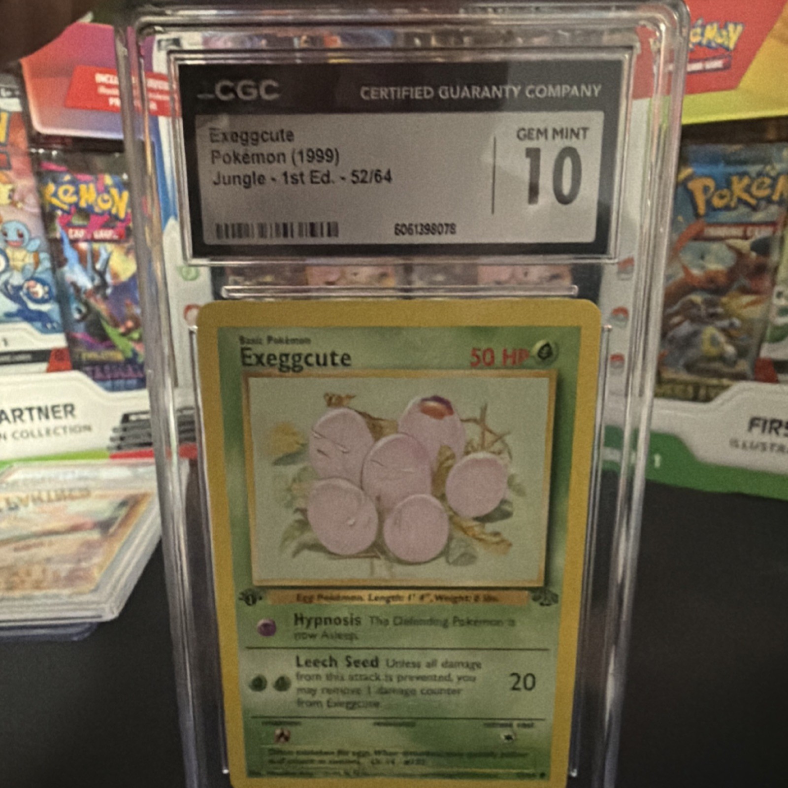 Pokémon Exeggcute 52/64 Jungle 1st Edition CGC 10 Graded Card 1999