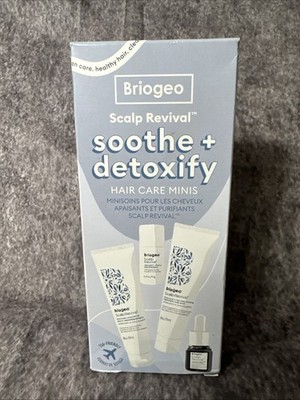Briogeo Scalp Revival Soothe + Detoxify Hair Care Minis Set Of 4 NIB
