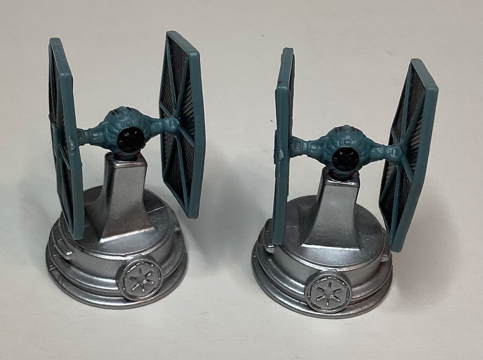 LOT OF 2 STAR WARS GALACTIC EMPIRE TIE FIGHTER PAWN CHESS PIECES- LUCASFILM LTD.