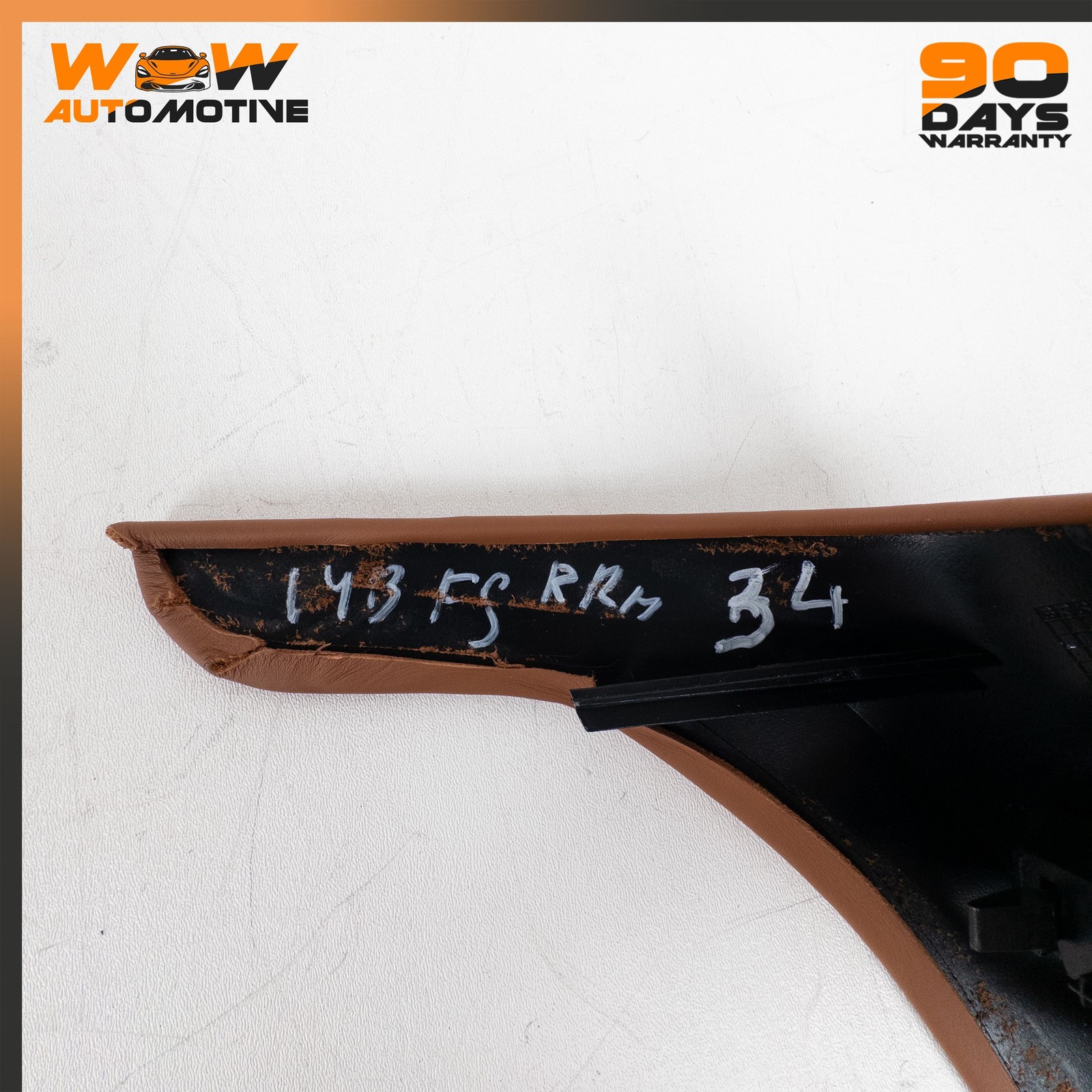 14-19 BENTLEY FLYING SPUR REAR RIGHT PASSENGER SIDE D PILLAR TRIM PANEL BROWN OE