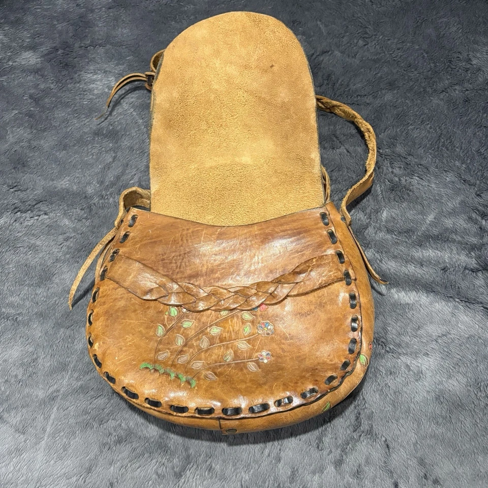 Bolso Bandolera Mediano Bolso Boho Hippy Bolso Bandolera Mediano Años 50 60 70 Toold a Mano Foto 2 de 4