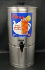 Vintage Cecilware Metal Lipton Iced Tea Dispenser 20" Tall 100 Year Anniversary 